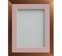 Frame Company Simpson Range Copper A4 Frame With Pink Mount for 9x6 inch *Choice of Sizes* Fitted with Real Glass