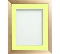 Frame Company Simpson Range Gold 20x16 inch Frame With Lemon Bon Bon Mount for A3 *Choice of Sizes* Fitted with Real Glass