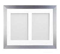Frame Company Simpson Silver Multi Aperture Photo Frame, 10x8 for 6x4 inch (x2)