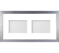 Frame Company Simpson Silver Multi Aperture Photo Frame, 20x10 for 7x5 inch (x2)