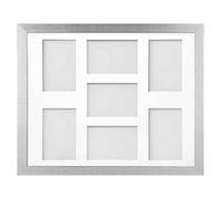 Frame Company Simpson Silver Multi Aperture Photo Frame, 20x16 for 6x4 inch (x7)