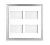Frame Company Simpson Silver Multi Aperture Photo Frame, 40x40cm for 6x4 inch (x4)