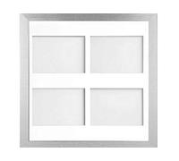 Frame Company Simpson Silver Multi Aperture Photo Frame, 40x40cm for 7x5 inch (x4)