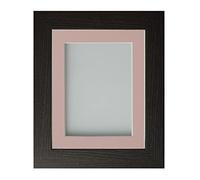 Frame Company Watson Black Picture Photo Frame fitted with Perspex, 24x18 inch with Pink Mount for image size 18x12 inch