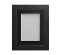 Frame Company Watson Black Picture Photo Frame fitted with Perspex, 24x20 inch with Black Mount for image size 20x16 inch