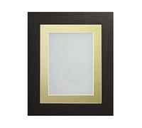 Frame Company Watson Black Picture Photo Frame fitted with Perspex, 24x20 inch with Gold Mount for image size 20x16 inch