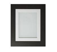 Frame Company Watson Black Picture Photo Frame fitted with Perspex, 24x20 inch with Off-White Mount for image size 20x16 inch