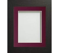 Frame Company Watson Black Picture Photo Frame fitted with Perspex, 36x24 inch with Plum Mount for image size 30x20 inch