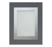 Frame Company Watson Grey Picture Photo Frame fitted with Perspex, 24x18 inch with Silver Mount for image size 18x12 inch