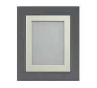 Frame Company Watson Grey Picture Photo Frame fitted with Perspex, 36x24 inch with Ivory Mount for image size 30x20 inch