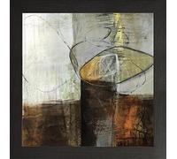 Frame Company Watson Range Abstract Pebble IV by Jane Davies Picture Frame, Wood - 12 x 12 Inches, Black