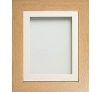Frame Company Watson Range Beech 12x10 inch Picture Photo Frame with Ivory Mount for Image 8x6 inch *Choice of Sizes* Fitted with Real Glass