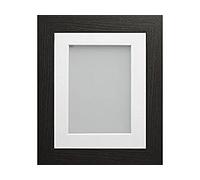 Frame Company Watson Range Black A4 Picture Photo Frame with White Mount for Image 9x6 inch *Choice of Sizes* Fitted with Real Glass