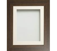 Frame Company Watson Range Brown 60x50cm Picture Photo Frame with Ivory Mount for Image 50x40cm *Choice of Sizes* Fitted with Perspex