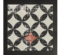 Frame Company Watson Range Geometric Patchwork Puree Pumpkin Square IV by Pela Studio, Photo Frame - 40 x 40 cm, Black