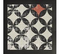 Frame Company Watson Range Geometric Patchwork Puree Pumpkin Square V by Pela Studio, Photo Frame - 12 x 12 Inches, Black