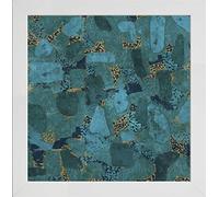 Frame Company Watson Range Gilded Stone Turquoise by Wild Apple Portfolio, Frame - 20 x 20 Inches, White