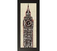 Frame Company Watson Range london City WordsII by Pela Studio, Frame - 20 x 10 Inches, Black