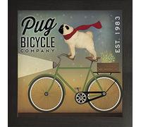 Frame Company Watson Range Pug on A Bike by Ryan Fowler, Frame - 60 x 60 cm, Black