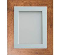 Frame Company Watson Range Rustic 14x11 inch Picture Photo Frame with Light Blue Mount for Image 12x8 inch *Choice of Sizes* Fitted with Real Glass