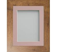 Frame Company Watson Range Rustic 6x4 inch Picture Photo Frame with Pink Mount for Image 4x3 inch *Choice of Sizes* Fitted with Real Glass