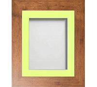 Frame Company Watson Range Rustic 9x7 inch Picture Photo Frame with Lemon Bon Bon Mount for Image 8x6 inch *Choice of Sizes* Fitted with Real Glass