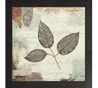 Frame Company Watson Range Silver Leaves II by James Weins, Photo Frame - 10 x 10 Inches, Black