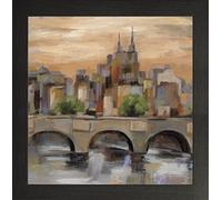 Frame Company Watson Range Sunset in ParisII by Silvia Vassileva, Frame - 20 x 20 Inches, Black