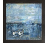 Frame Company Watson Range Two Boats by Silvia Vassileva, Photo Frame - 12 x 12 Inches, Black