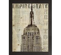 Frame Company Watson Range Vintage Ny EmpireState Building by Michael Mullan, Frame - A3, Black