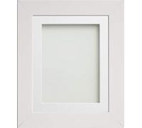 Frame Company Watson Range White 16x12 inch Picture Photo Frame with White Mount for Image 13x9 inch *Choice of Sizes* Fitted with Real Glass