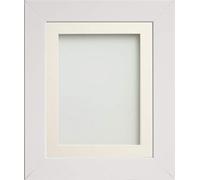 Frame Company Watson Range White 8x6 inch Picture Photo Frame with Ivory Mount for Image 5x3 inch *Choice of Sizes* Fitted with Real Glass