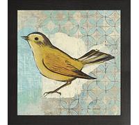 Frame Company Watson Range Wilsons Warbler II by Kathrine Lovell, Frame - 12 x 12 Inches, Black