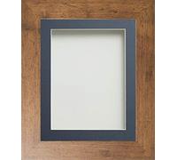 Frame Company Watson Rustic 60x50 Frame with Blue Mount for 50x40
