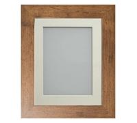 Frame Company Watson Rustic Picture Photo Frame fitted with Perspex, A1 with Ivory Mount for image size A2