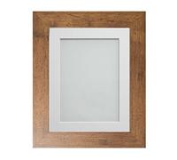 Frame Company Watson Rustic Picture Photo Frame fitted with Perspex, A1 with Off-White Mount for image size A2