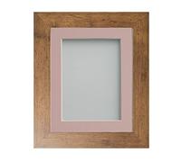 Frame Company Watson Rustic Picture Photo Frame fitted with Perspex, A1 with Pink Mount for image size A2