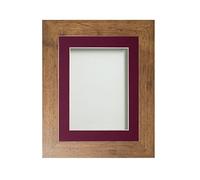 Frame Company Watson Rustic Picture Photo Frame fitted with Perspex, A1 with Plum Mount for image size A2
