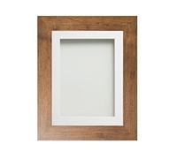 Frame Company Watson Rustic Picture Photo Frame fitted with Perspex, A1 with White Mount for image size A2