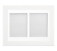 Frame Company Watson White Multi-Aperture Photo Frame with Mount, 16x12 for 9x7 (x2) * Choice of Frame Colour and Mount Design* NEW