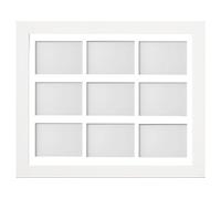 Frame Company Watson White Multi-Aperture Photo Frame with Mount, 20x16 for 6x4 (x9) * Choice of Frame Colour and Mount Design* NEW