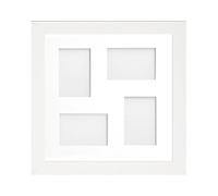 Frame Company Watson White Multi-Aperture Photo Frame with Mount, 40x40cm for 6x4 (x4 mix) * Choice of Frame Colour and Mount Design* NEW