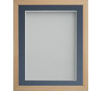 Frame Company Webber Beech with Blue Mount, 12x10 for 9x7 inch