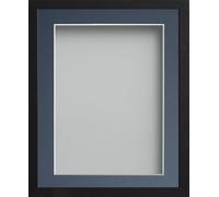 Frame Company Webber Black with Blue Mount, 8x6 for 6x4 inch