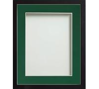 Frame Company Webber Black with Bottle Green Mount, 7x5 for 6x4 inch