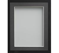 Frame Company Webber Black with Grey Mount, 12x12 for 10x10 inch