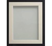 Frame Company Webber Black with Ivory V-Groove Mount, 12x10 for 9x7 inch