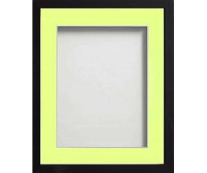 Frame Company Webber Black with Lemon Bon Bon Mount, 16x12 for 12x8 inch