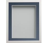 Frame Company Webber White with Blue Mount, 24x18 for 18x12 inch