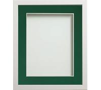 Frame Company Webber White with Bottle Green Mount, 24x18 for 18x12 inch
